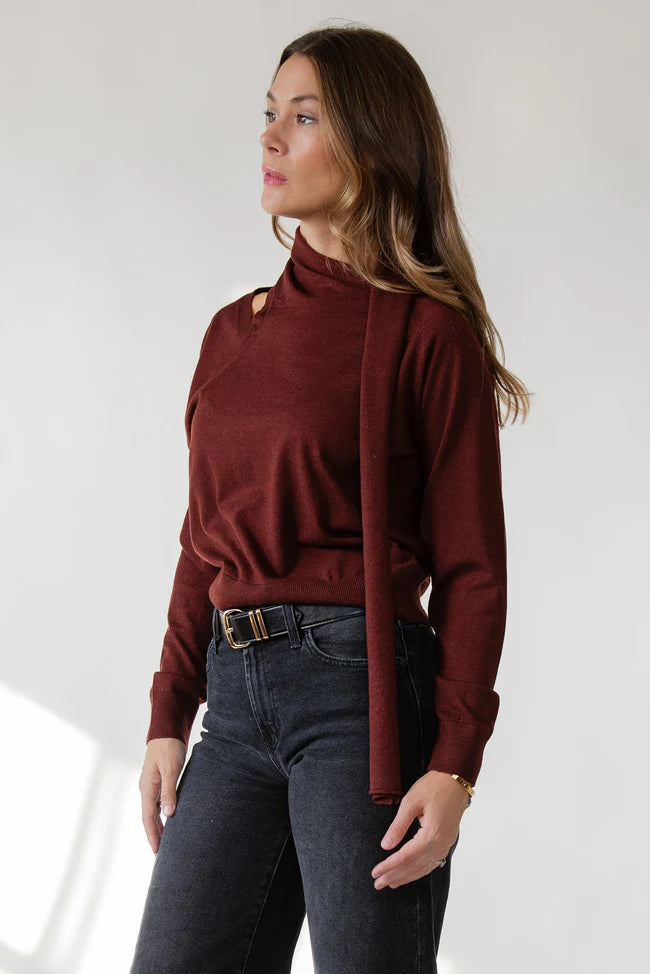 ASTR The Label Silvana Sweater - Brown