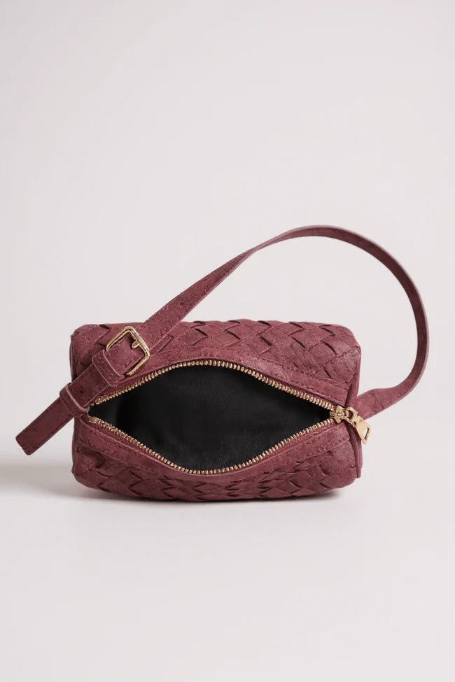 Rose Shoulder Bag: Wine